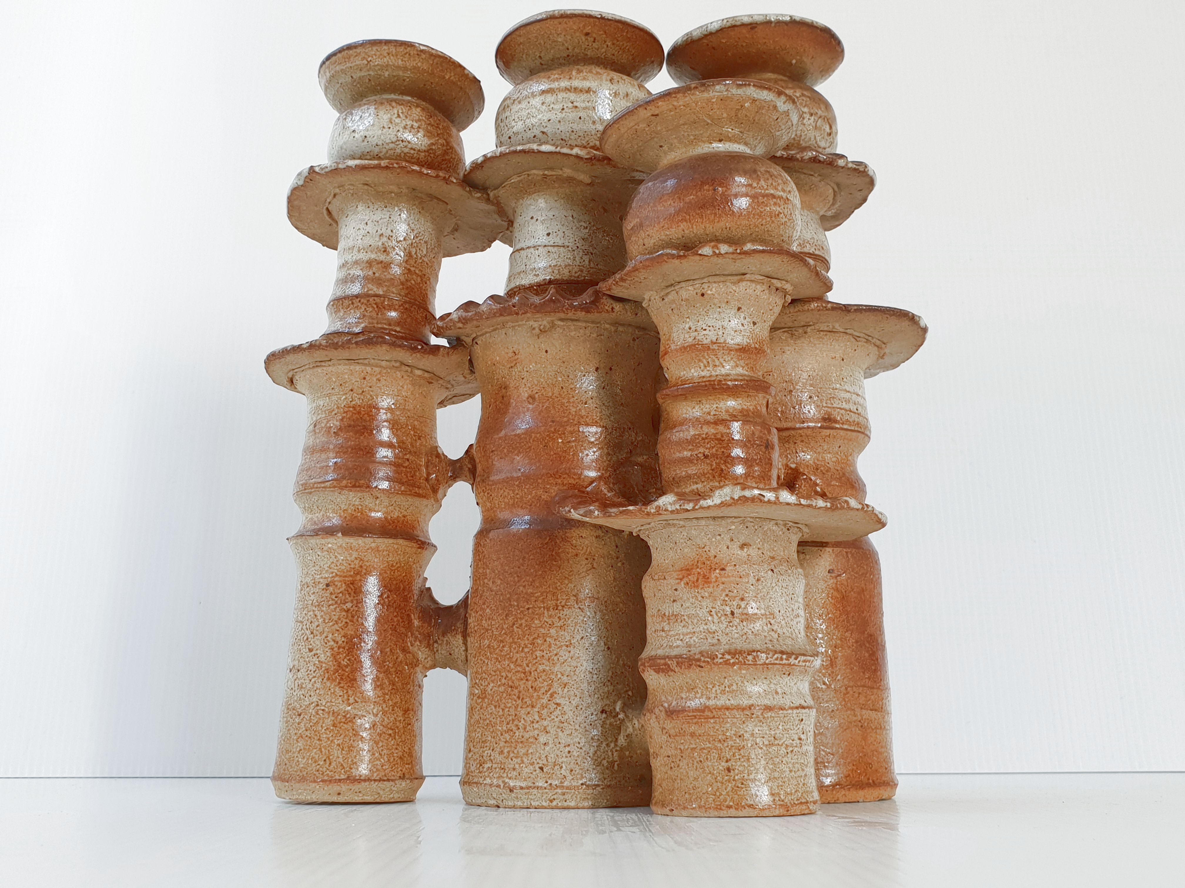 Vintage sandstone candlestick