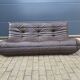 100% authentic Ligne Roset Togo 3-seater in chocolate brown original leather.