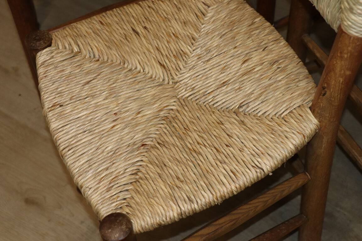 Series of 4 Charlotte Perriand Chairs Model "Bauche" BCB Edition