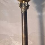 bronze lamp Corinthian column green opaline superb 52x13 cm