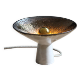 Unique piece flared lamp in stoneware