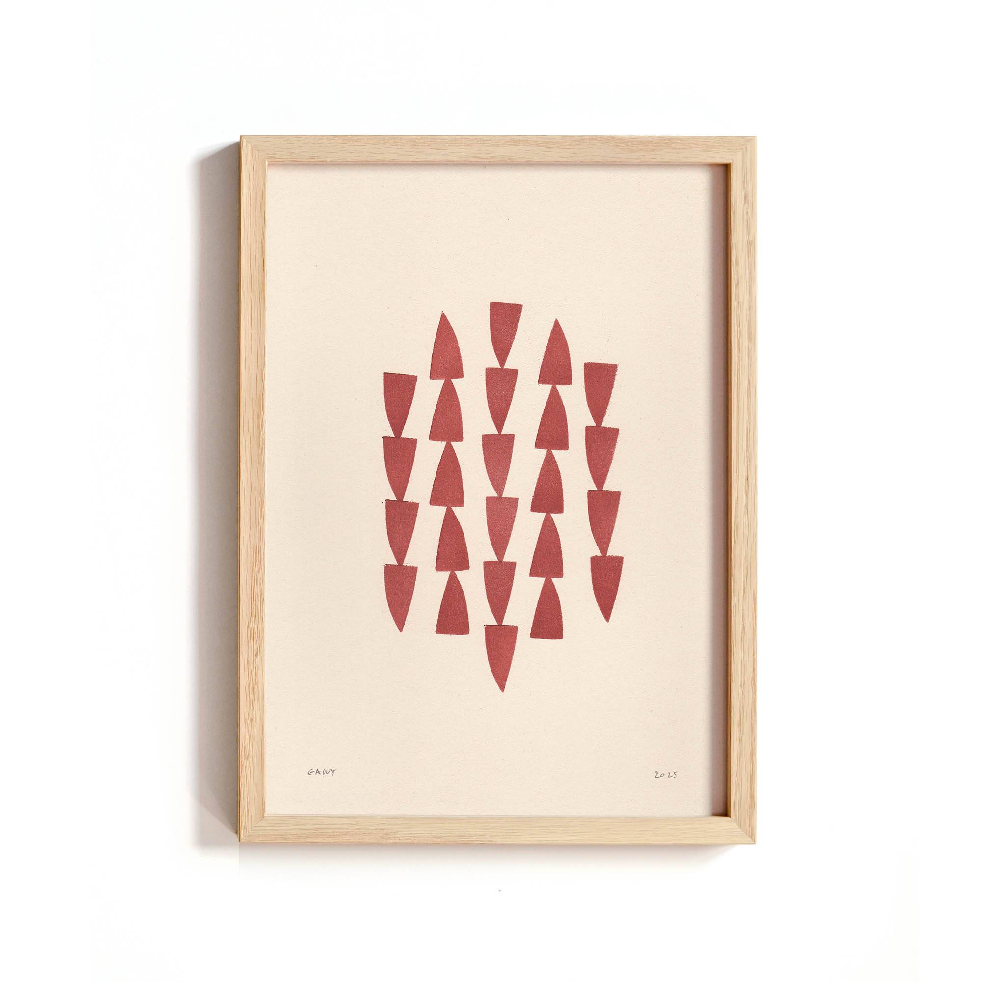 Collection de 4 peintures acryliques sur papier signées Eawy