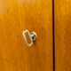 Wardrobe 1970 teak 4 doors half wardrobe half shelf 182 cm