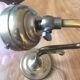 Old bedside lamp flower in art nouveau style glass paste