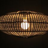 White rattan hanging lamp