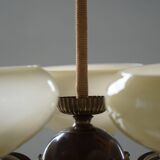 Chandelier with 5 arms by Paavo Tynell, model 1386/5 for Taito, Finland, 1930s.