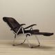 Brown velour armchair, Danish design, 1970s, production: Denmark