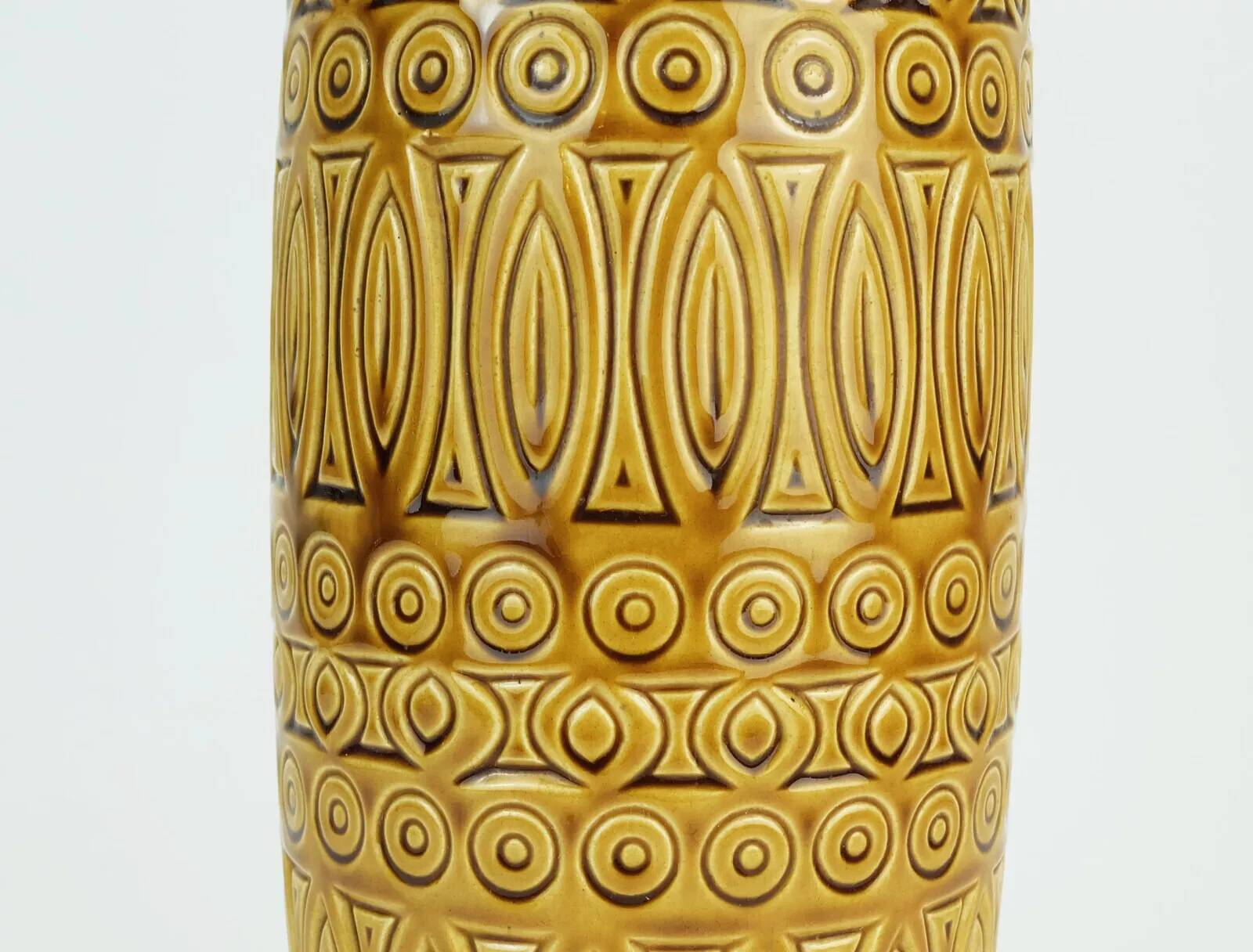 scheurich mid century VASE 1960s decor hellas ochre glaze model 264-30