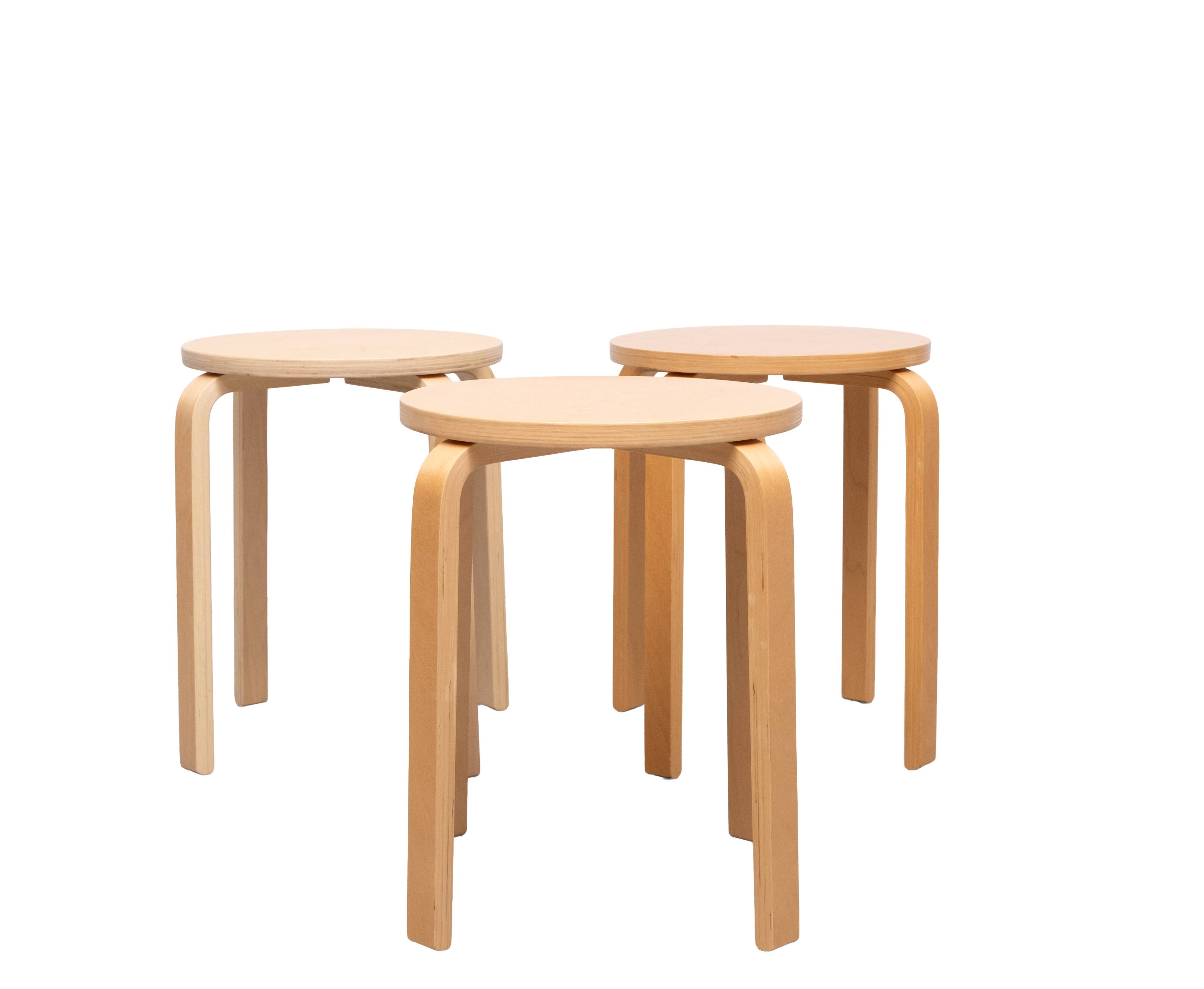 Tabourets Ikea Frosta ensemble de trois années 1980