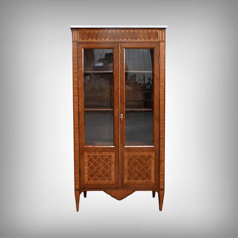 Small marquetry library, Louis XVI style – early 20th century