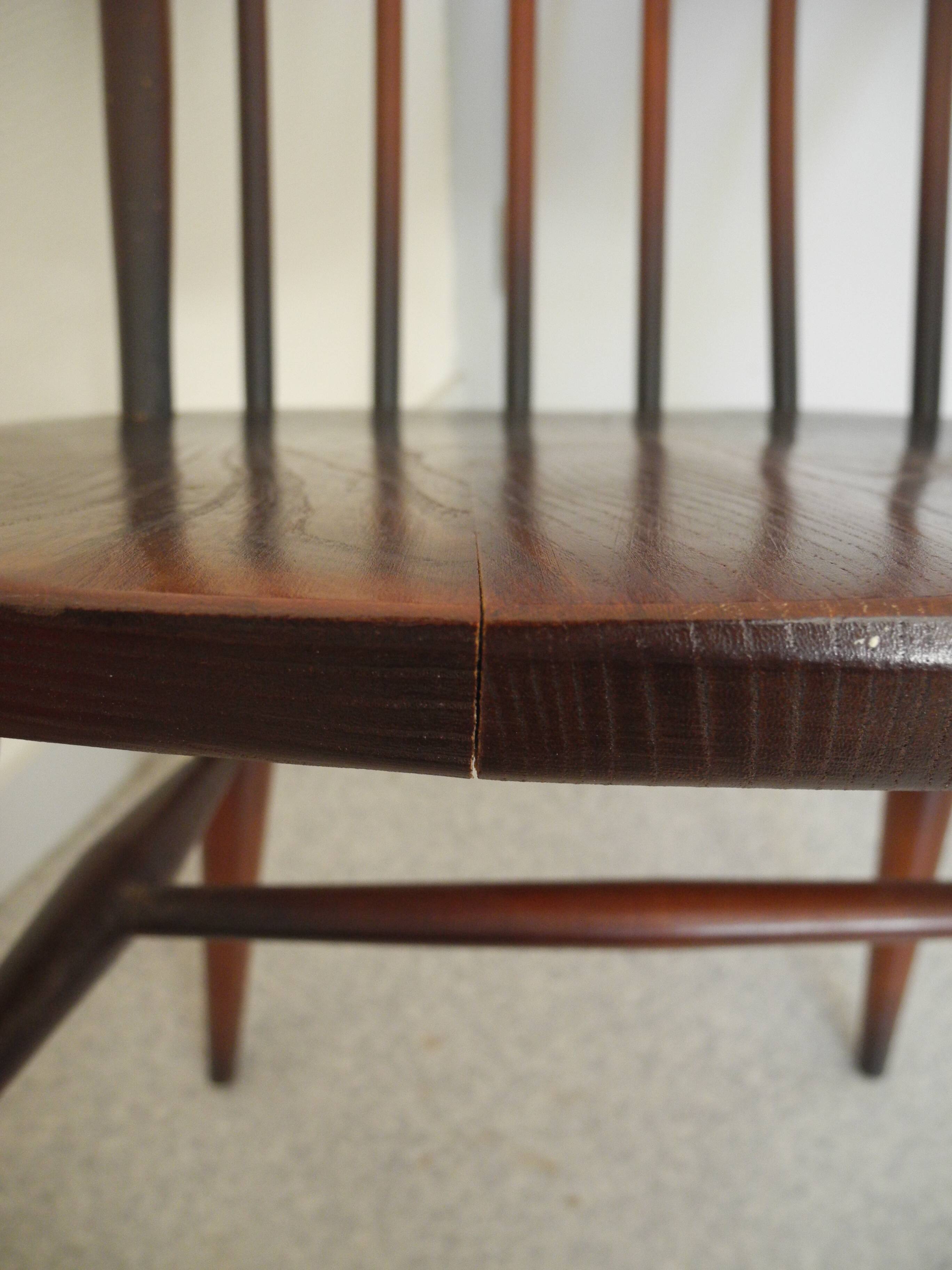 pair of Ercol Windsor BSHG 1960 2056 vintage decor dining chairs 60s