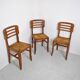 3 chaises style Pierre Cruege 1950