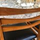 Set of 4 scandinavian chairs in blond teak and black skai 60s