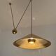 Adjustable Brass Keos Pendant Lamp with Counterweight by Florian Schulz