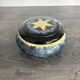 Antique enamelled ceramic box signed alpho