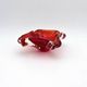 Flavio Poli Seguso Sommerso Red Amber Vintage 60s Art Glass Ashtray