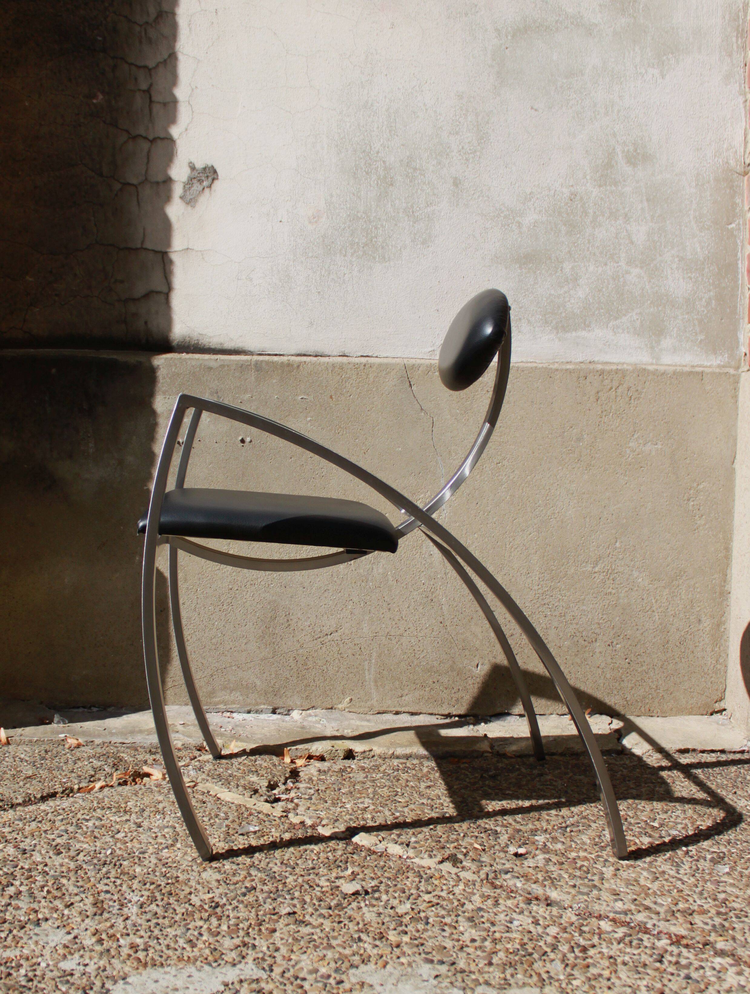 Set of 6 dining chairs by Kai Papritz, 90s.