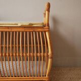 Rattan toy box, Scandinavian decoration, handmade