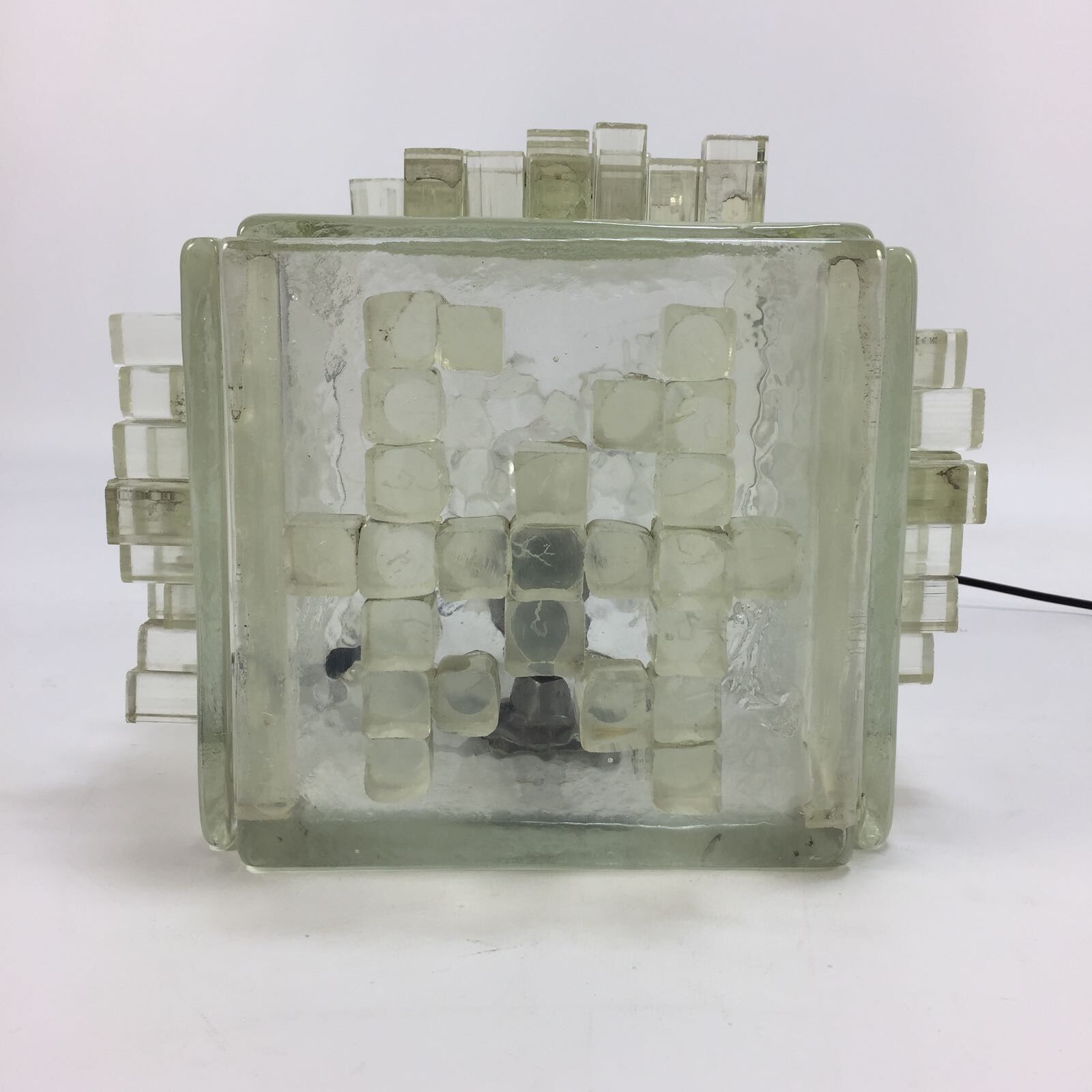 Italian Crystal "Apis" Table Lamp from Poliarte, 1960s