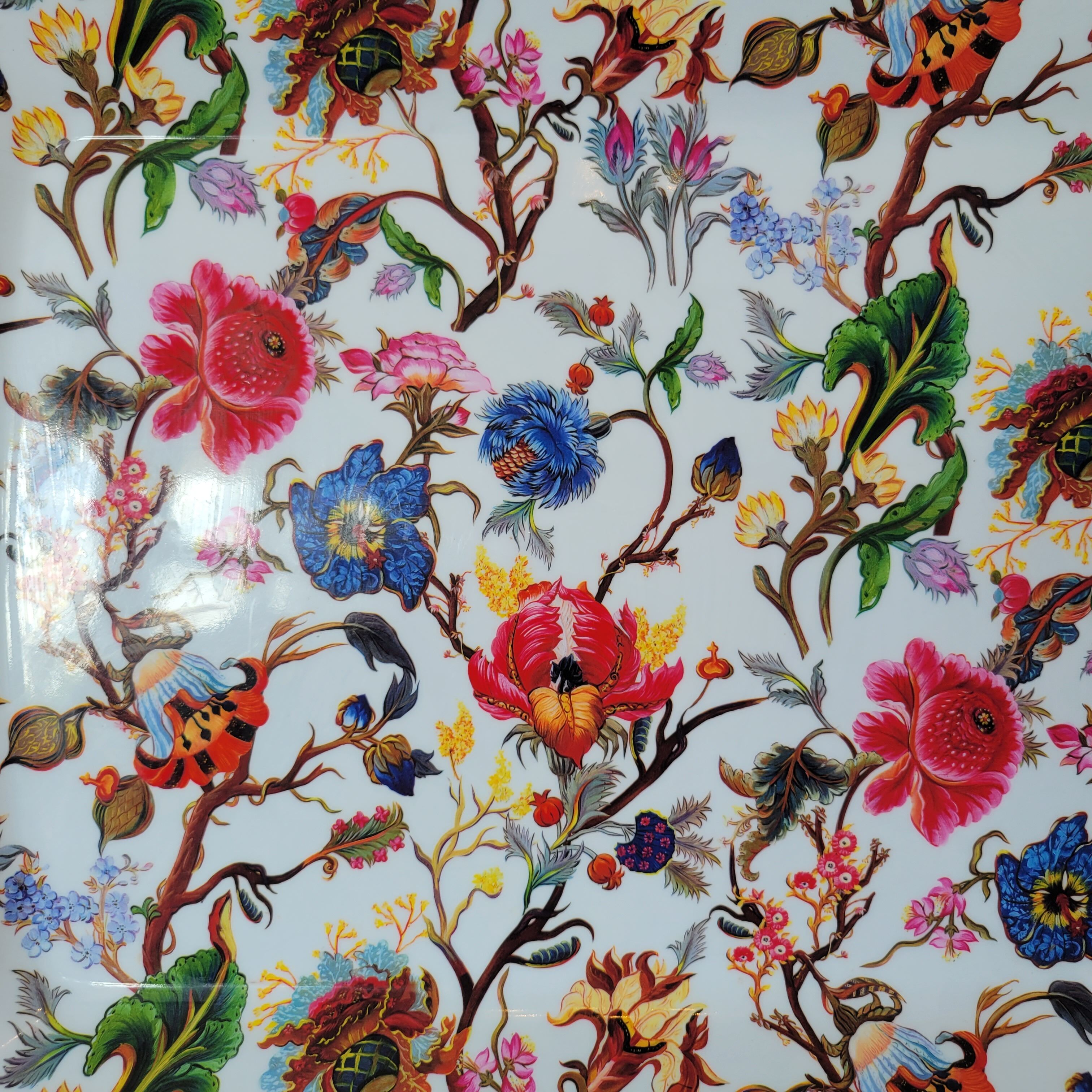 Large melamine serving tray The Leonardo Collection floral decoration