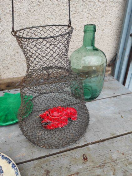 Vintage iron basket