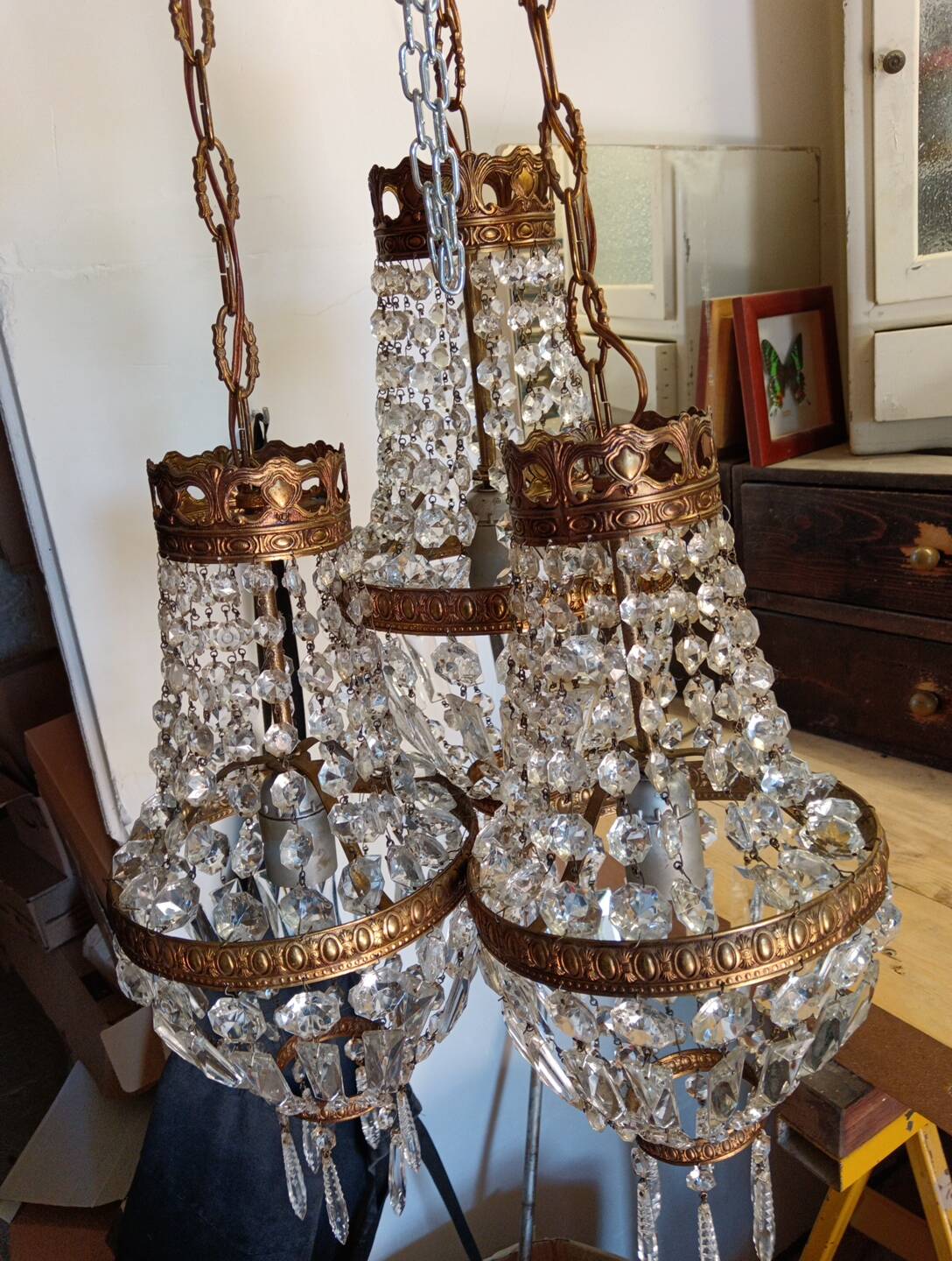 Lustre montgolfière pampilles | Selency