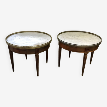 Paire de tables bouillotte