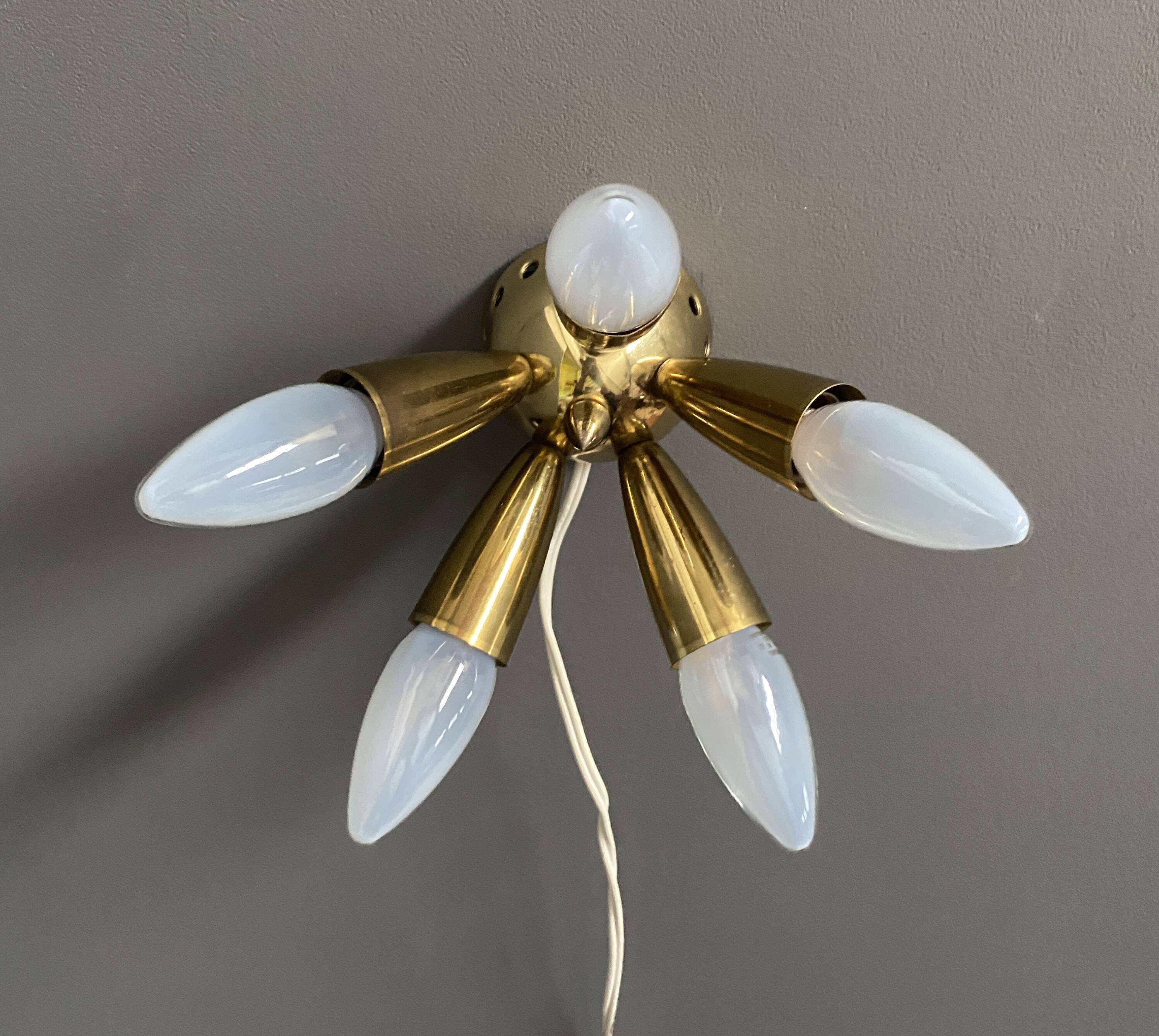 Wolfgang Tumpel ceiling / wall lamp 1960s