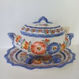 Tureen and its presentation dish Henriot Quimper