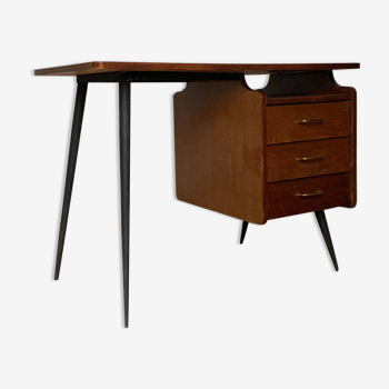 Bureau moderniste pied compas vintage