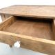 Solid pine farmhouse table, two drawers, fluted legs, France.