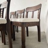 Set of 6 brutalist chairs from the 1940s