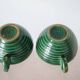 Paire de tasses vertes St Clément vintage