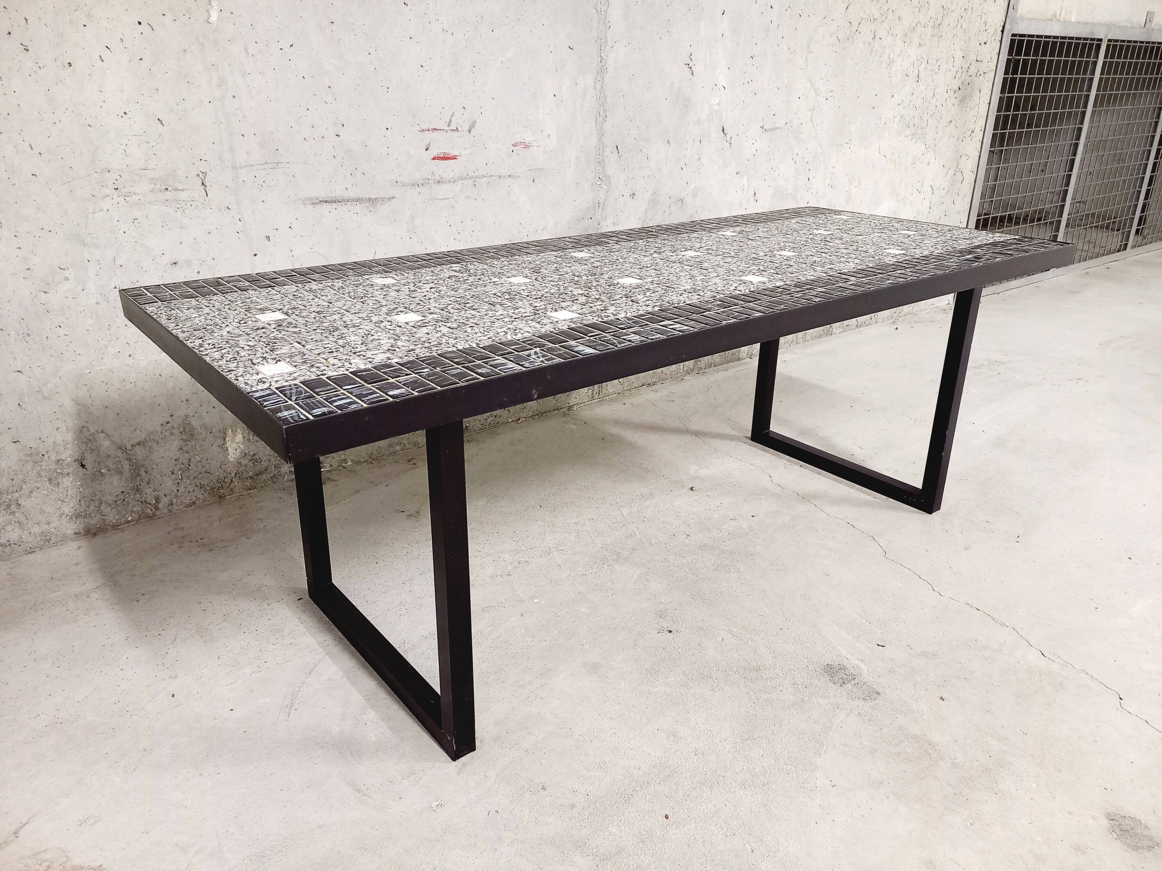 Table basse pieds traîneau vintage années 60