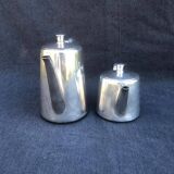 A pair of vintage silver-plated teapot and coffee pot