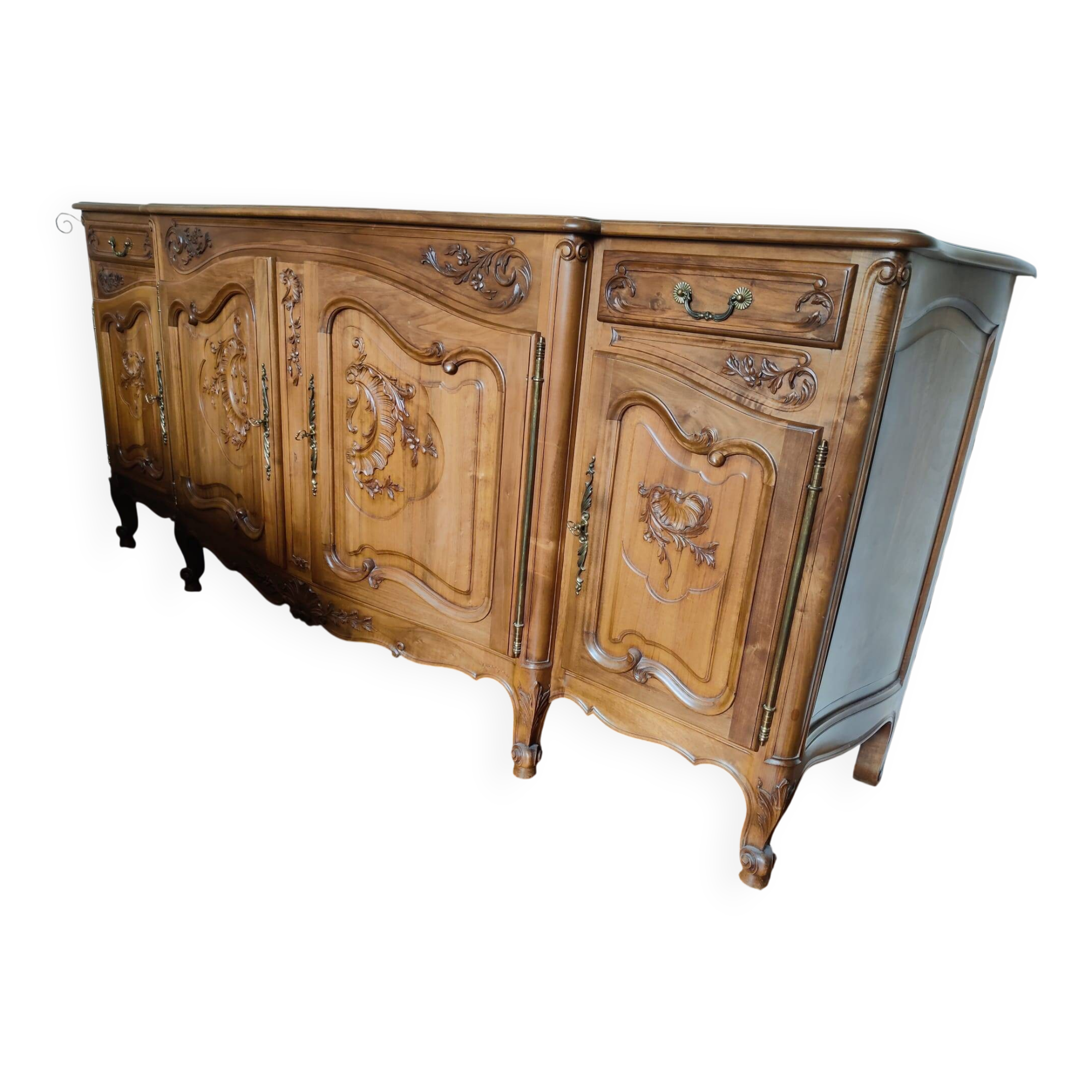 4-door buffet in solid walnut