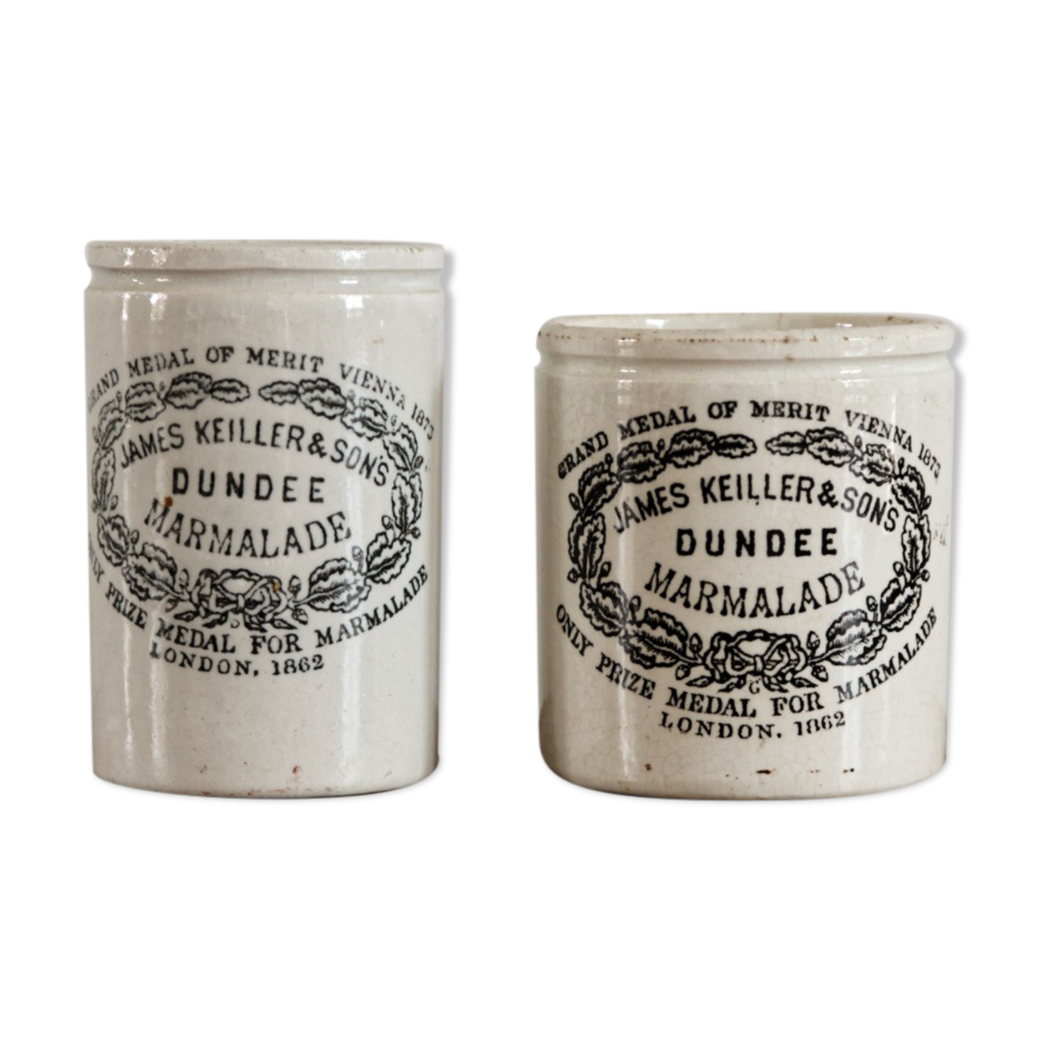 Set of two pots of Marmalade Dundee London