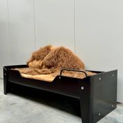 Lit par Jules Wabbes avec tissu Carine Boxy