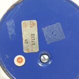 Lampe de bureau vintage métal peint blanc & bleu design Allemagne 1960s