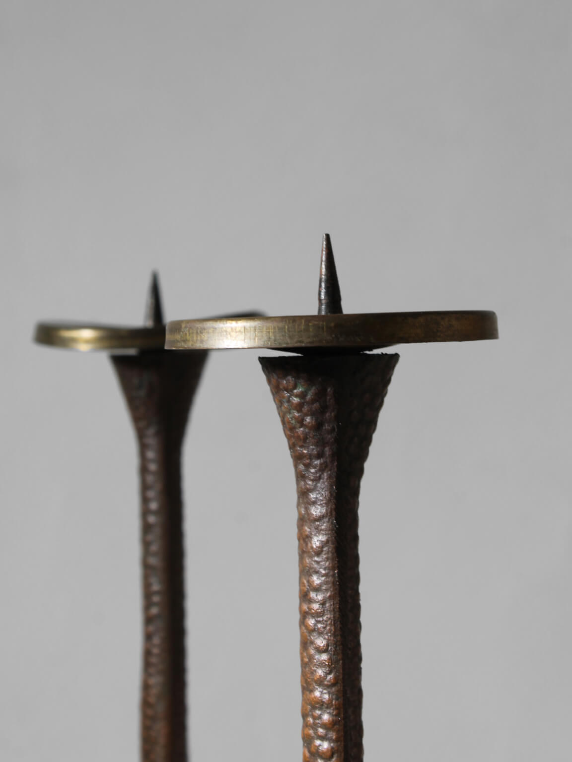 Sculptural Bronze Brutalist Candle Holder, 1970s