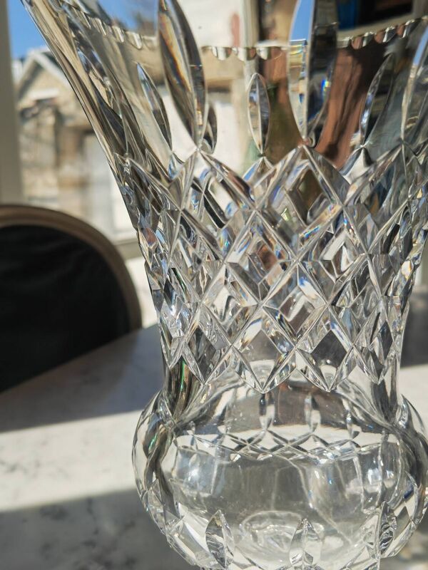 Vase medicis en cristal taillé