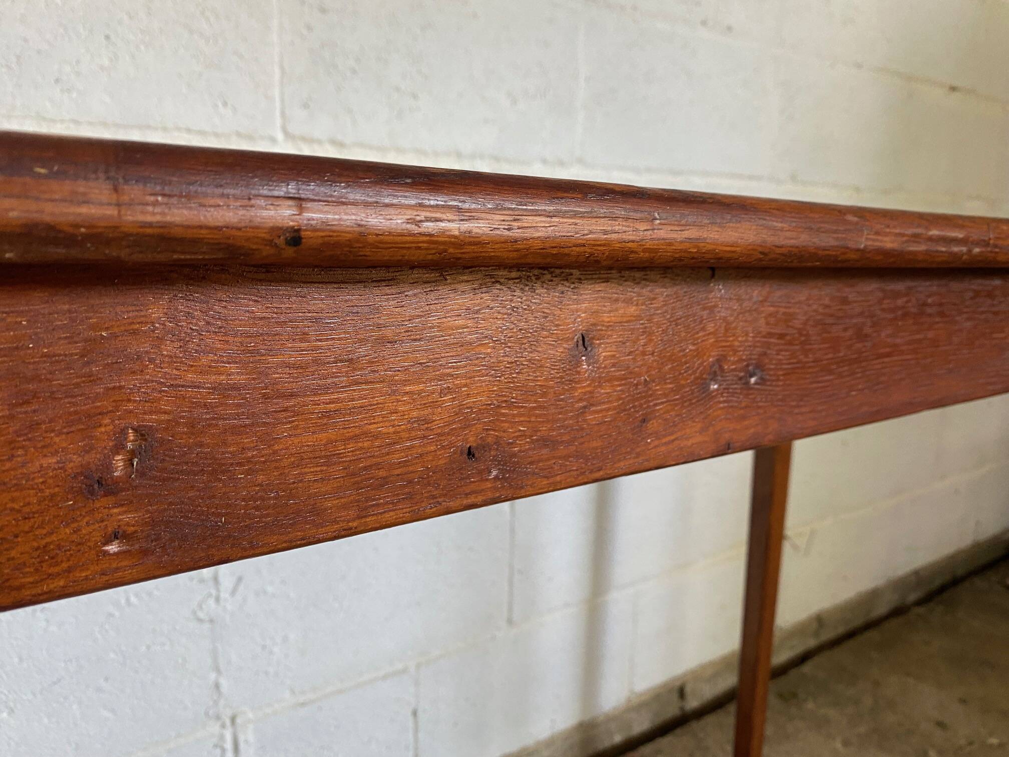 Console table in solid oak 1980