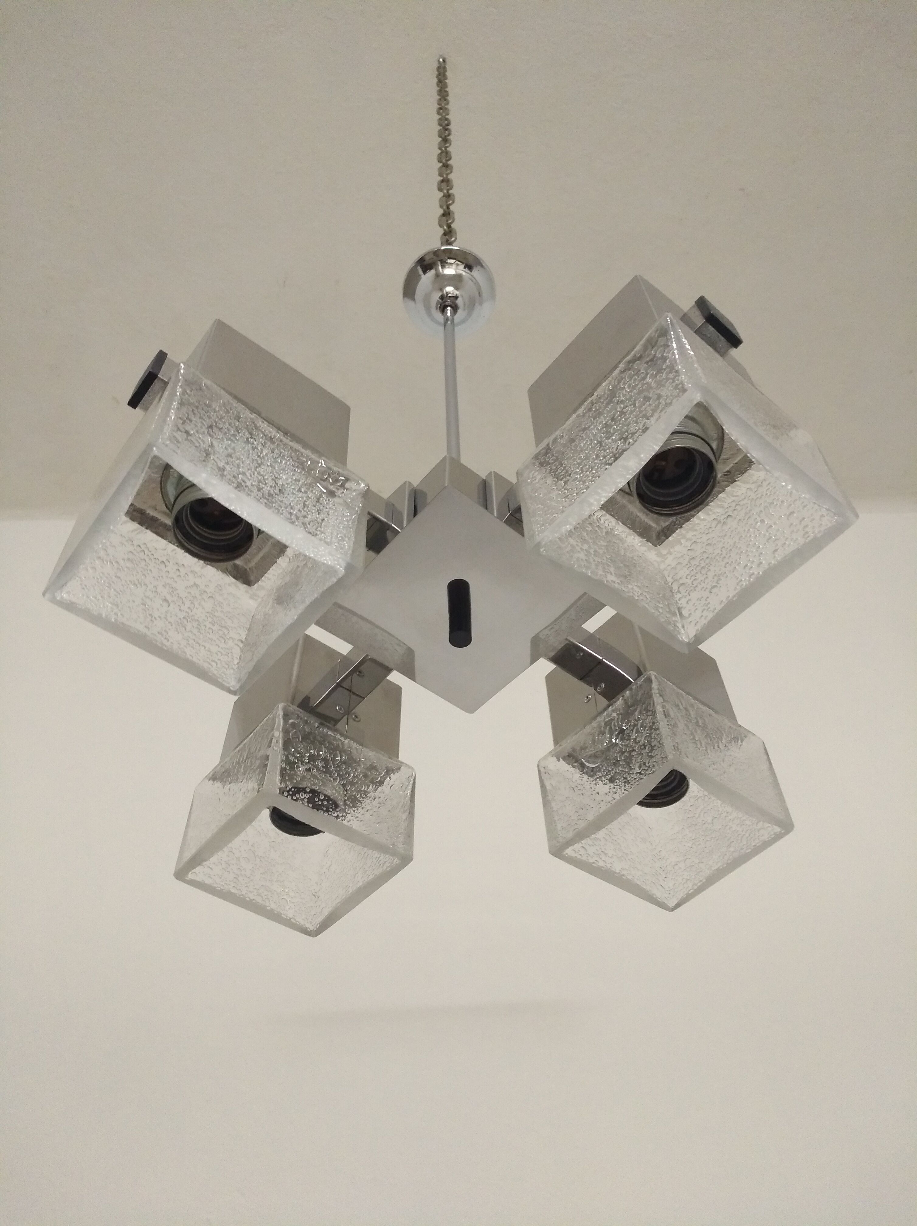 70s chandelier with Murano tulips