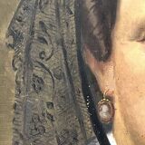 Tableau huile sur toile XIX portrait Chevalier d’Eon