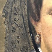 Tableau huile sur toile XIX portrait Chevalier d’Eon