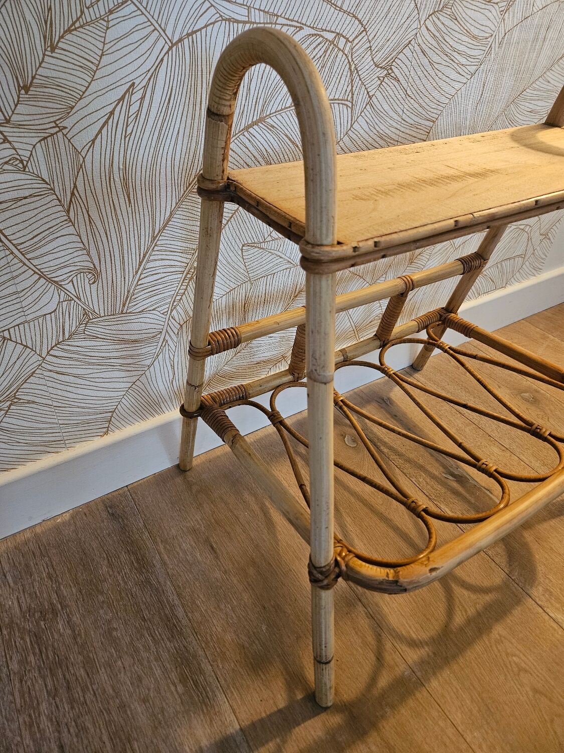 Rattan magazine holders