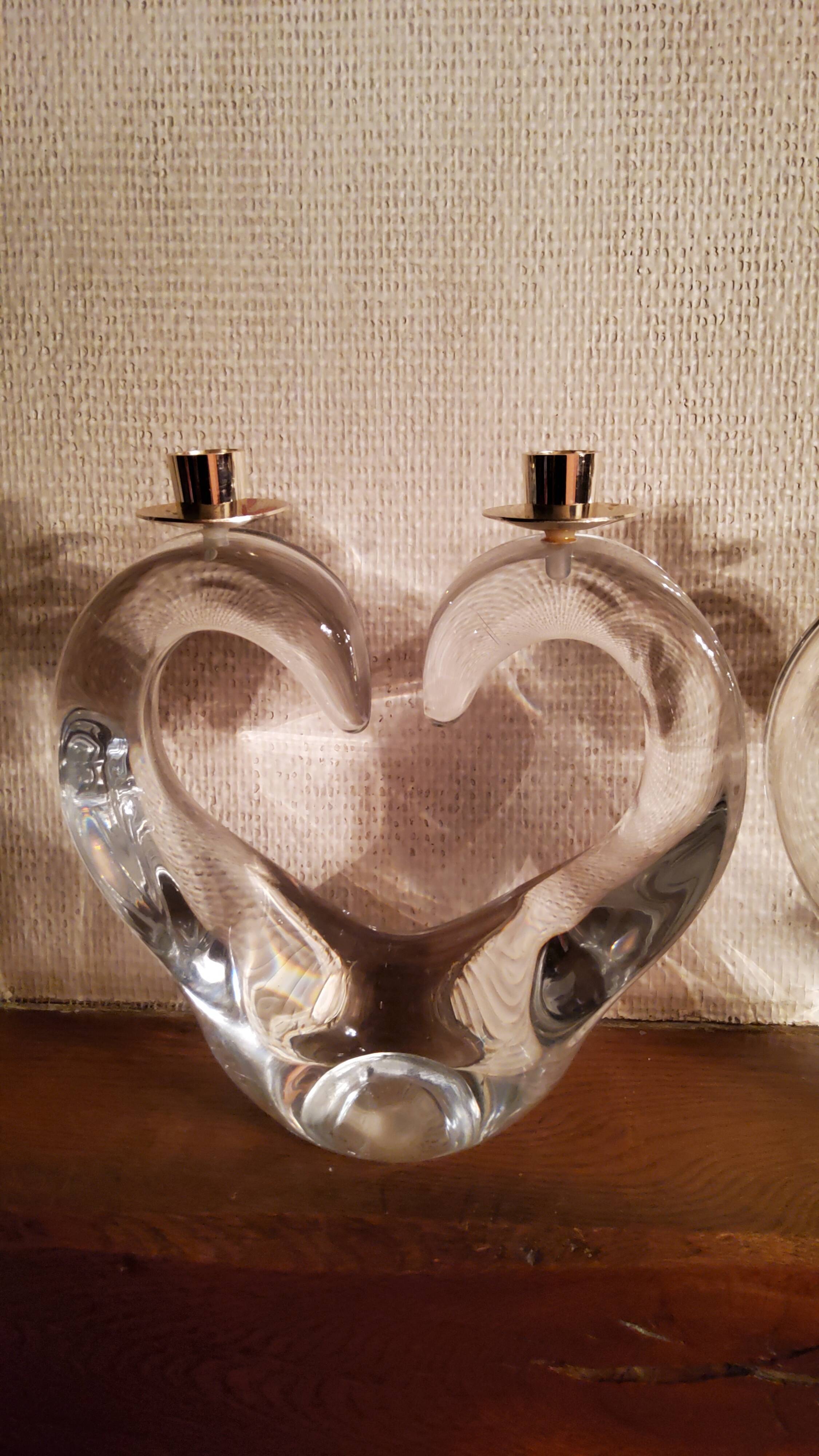 Pair of Schneider crystal chandeliers from the 50s