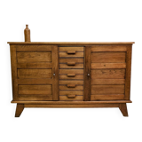 Buffet Sideboard René Gabriel patina 40 50 Vintage Compass Foot