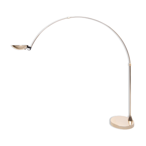 Lampe à arc en laiton Leonardo Marelli années 1980