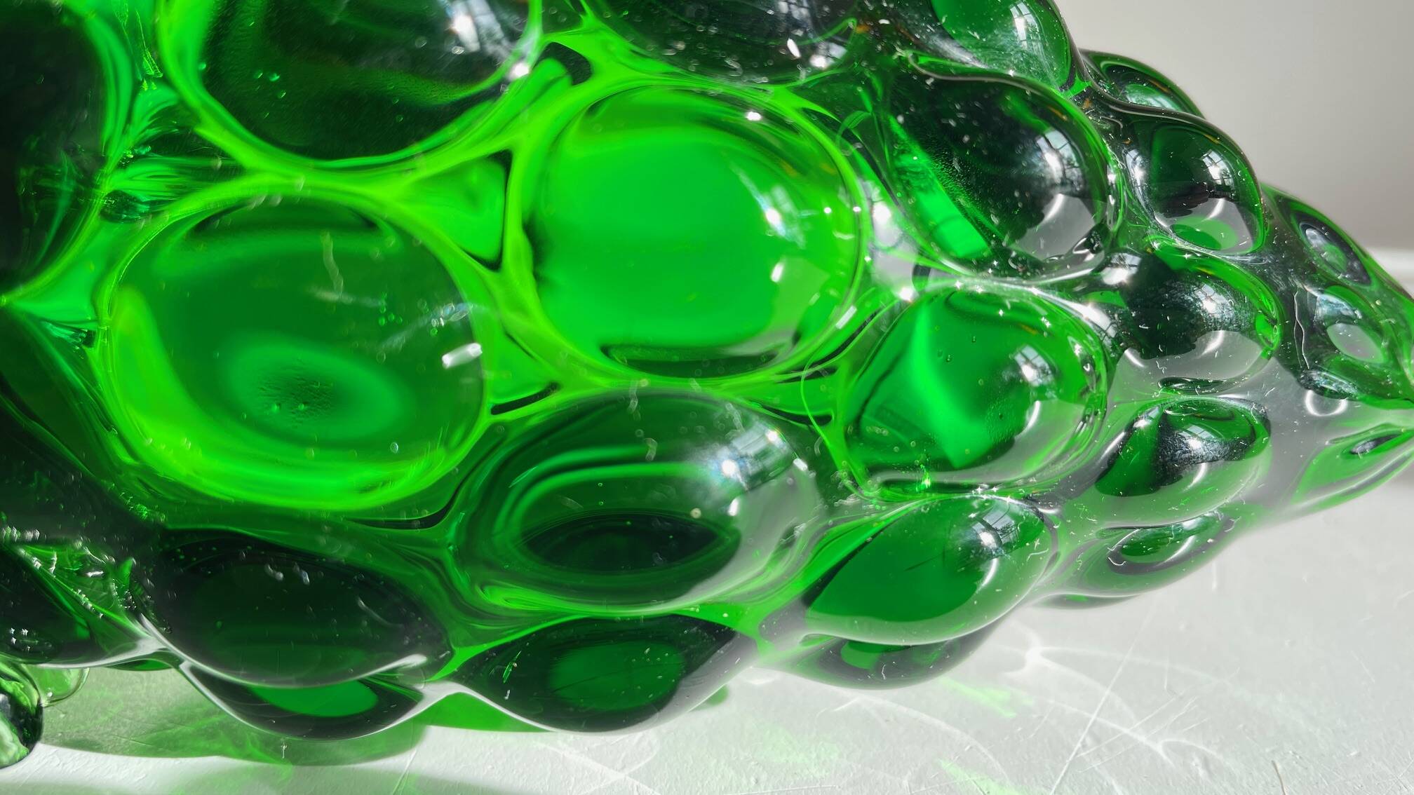 Grappe de RAISIN Verre Vert VINTAGE